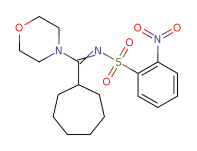 N-(cycloheptyl(morpholino)methylene)-2-nitrobenzenesulfonamide